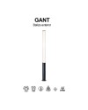 GANT * BOLARDO 155CM IP65 32W 3000K NEGRO